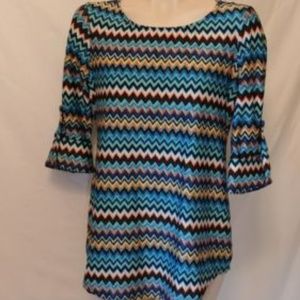New Directions Size P Medium 3/4 Sleeve Blouse Top